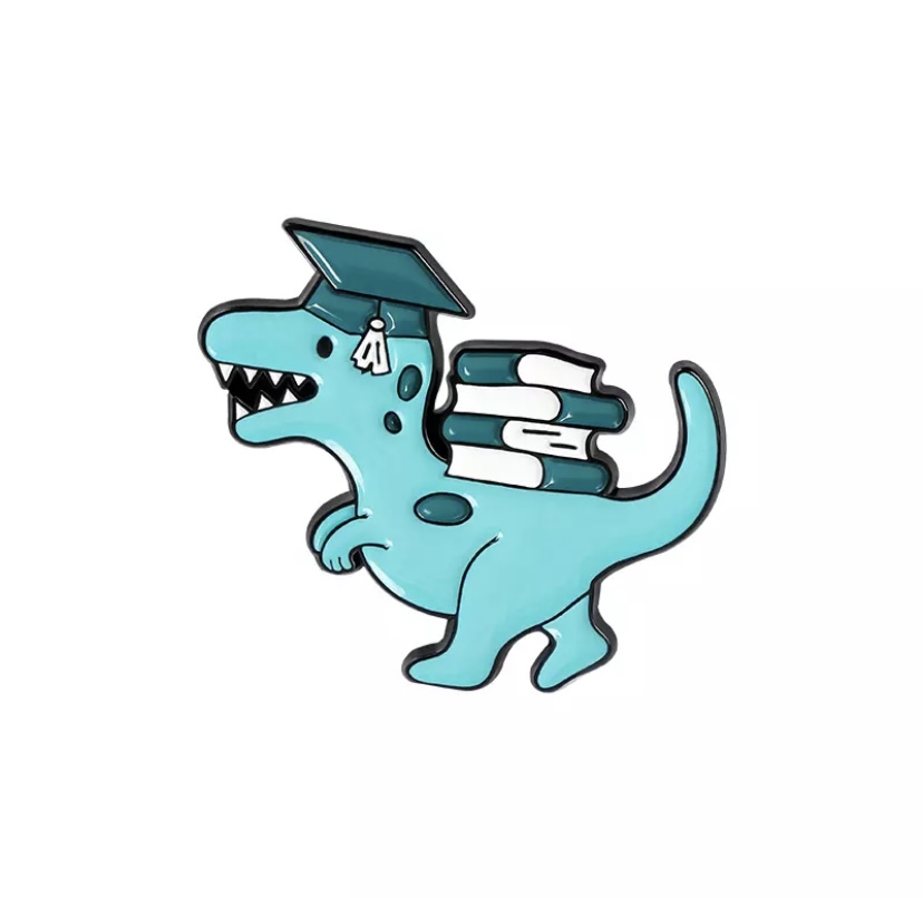 pin-dinosaurio-libros-azul